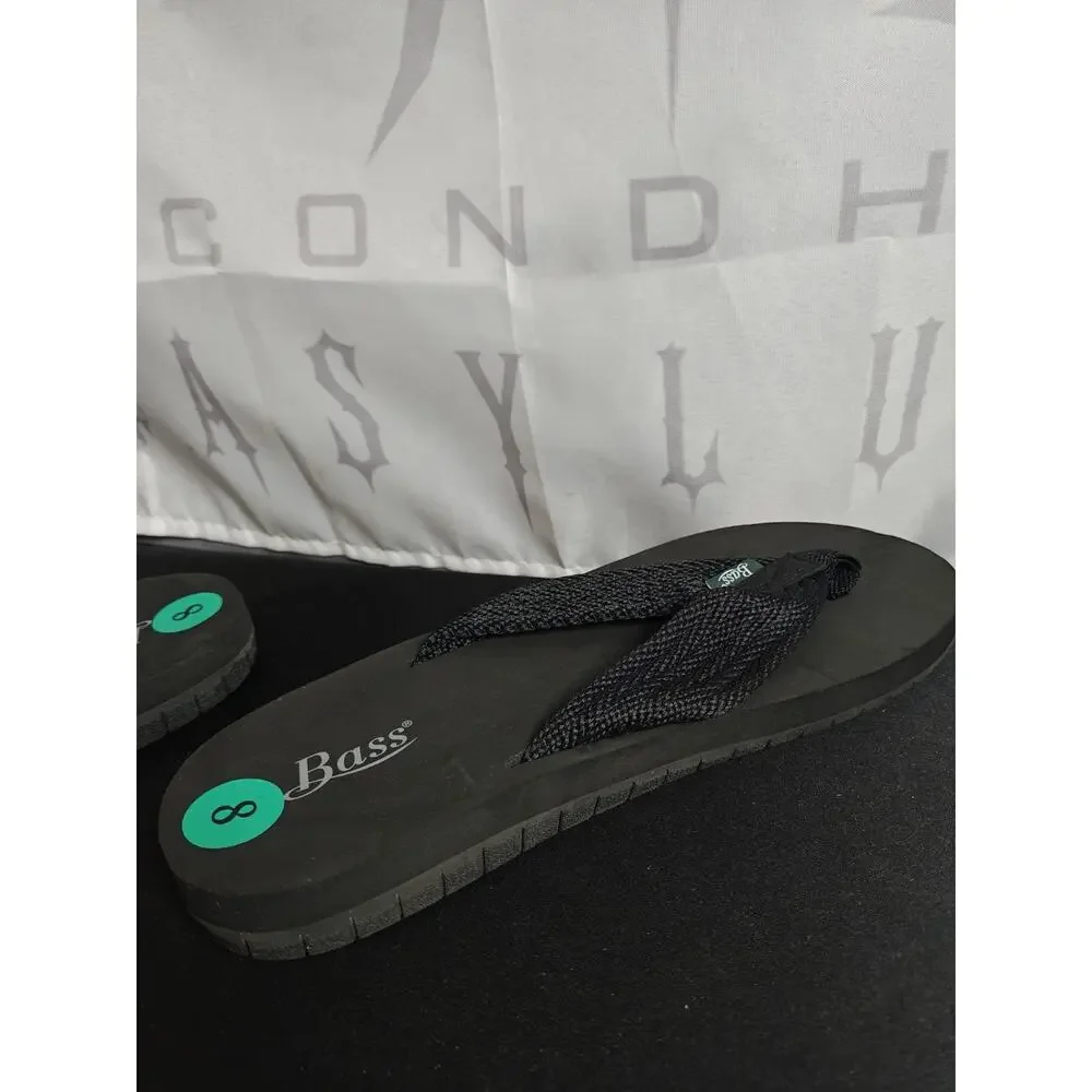 BASS Men's 8 / 41 Buxton Flip Flop Sandals Black New